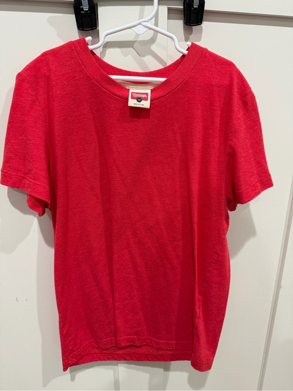 HOMAGE Red Short Sleeve Kids Crew Tee